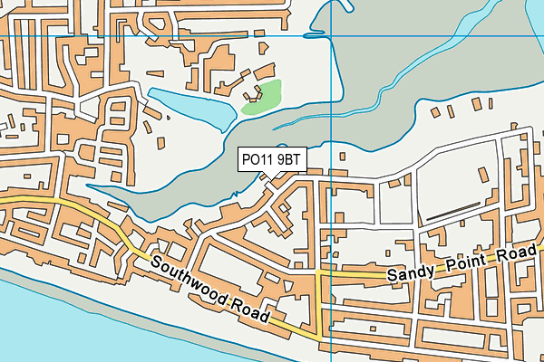 PO11 9BT map - OS VectorMap District (Ordnance Survey)