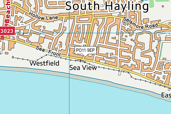 PO11 9EP map - OS VectorMap District (Ordnance Survey)