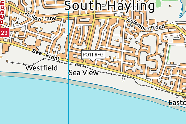 PO11 9FG map - OS VectorMap District (Ordnance Survey)