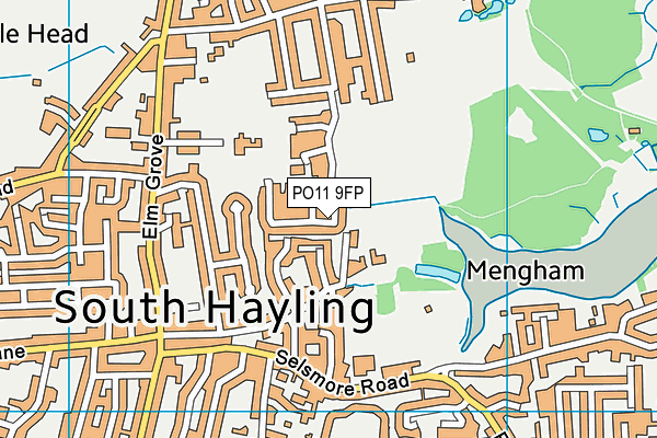 PO11 9FP map - OS VectorMap District (Ordnance Survey)