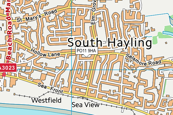 PO11 9HA map - OS VectorMap District (Ordnance Survey)