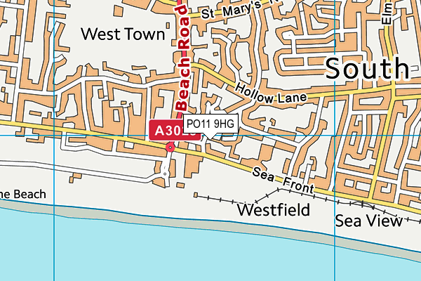 PO11 9HG map - OS VectorMap District (Ordnance Survey)