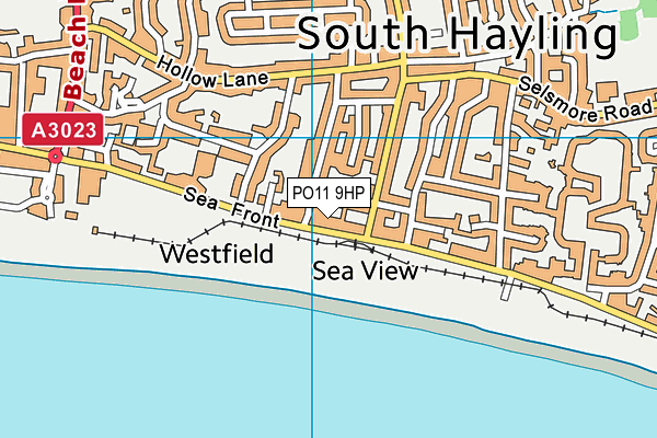 PO11 9HP map - OS VectorMap District (Ordnance Survey)