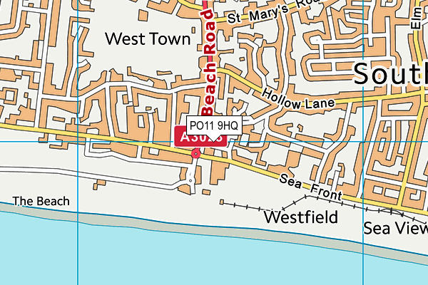 PO11 9HQ map - OS VectorMap District (Ordnance Survey)