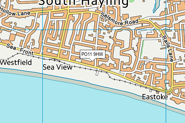 PO11 9HW map - OS VectorMap District (Ordnance Survey)