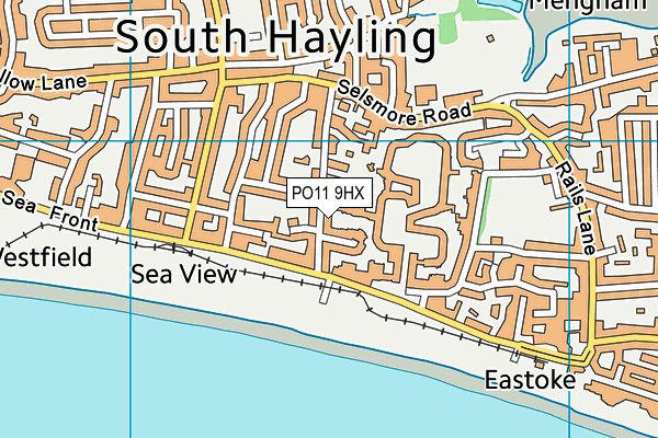 PO11 9HX map - OS VectorMap District (Ordnance Survey)