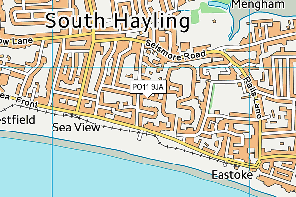 PO11 9JA map - OS VectorMap District (Ordnance Survey)