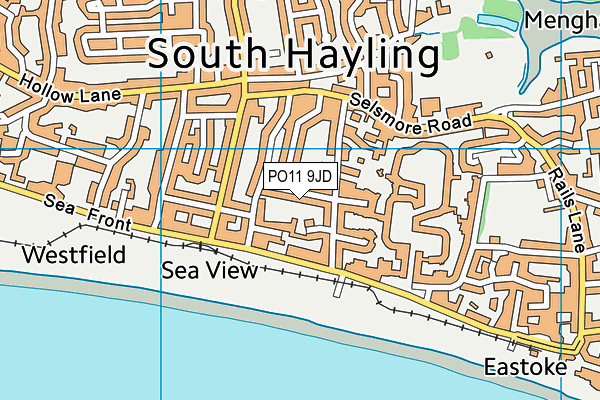 PO11 9JD map - OS VectorMap District (Ordnance Survey)