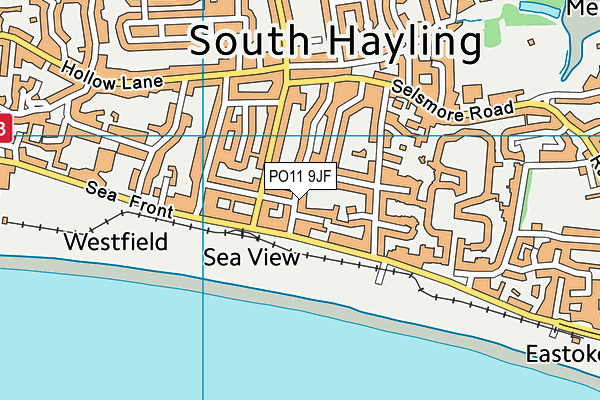 PO11 9JF map - OS VectorMap District (Ordnance Survey)