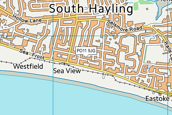 PO11 9JG map - OS VectorMap District (Ordnance Survey)