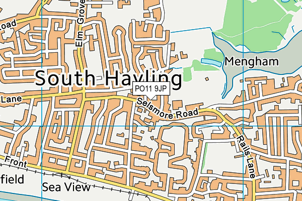 PO11 9JP map - OS VectorMap District (Ordnance Survey)