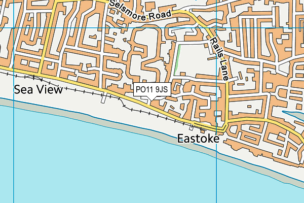 PO11 9JS map - OS VectorMap District (Ordnance Survey)