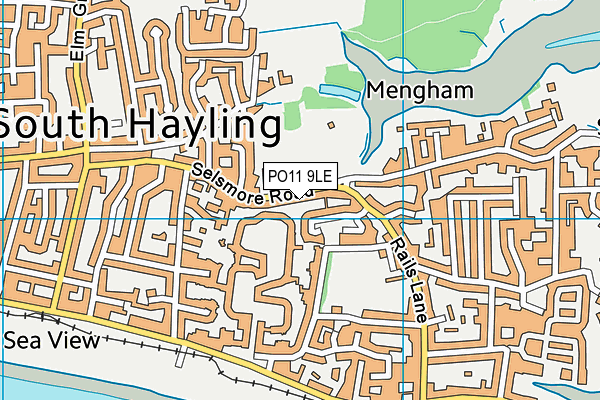 PO11 9LE map - OS VectorMap District (Ordnance Survey)