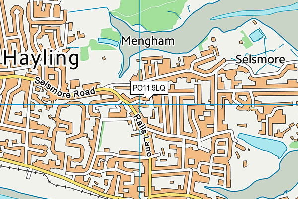PO11 9LQ map - OS VectorMap District (Ordnance Survey)