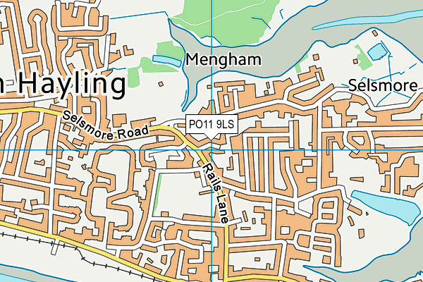 PO11 9LS map - OS VectorMap District (Ordnance Survey)