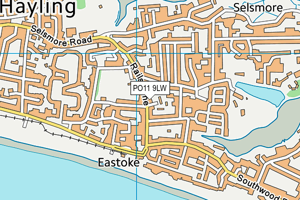 PO11 9LW map - OS VectorMap District (Ordnance Survey)