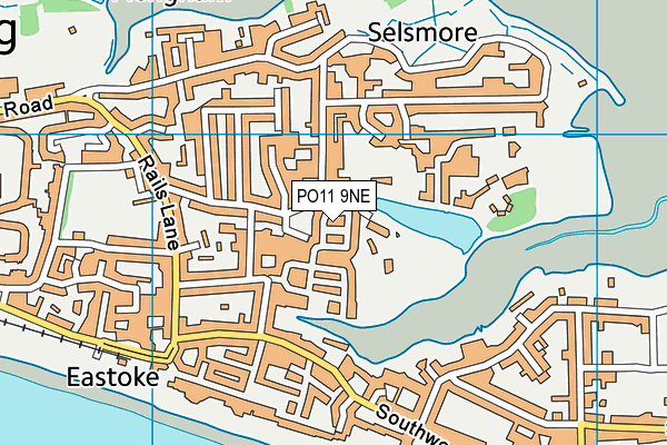 PO11 9NE map - OS VectorMap District (Ordnance Survey)