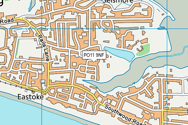 PO11 9NF map - OS VectorMap District (Ordnance Survey)