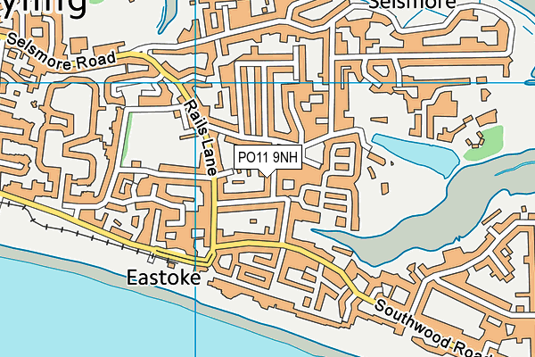 PO11 9NH map - OS VectorMap District (Ordnance Survey)