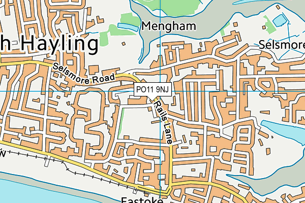 PO11 9NJ map - OS VectorMap District (Ordnance Survey)