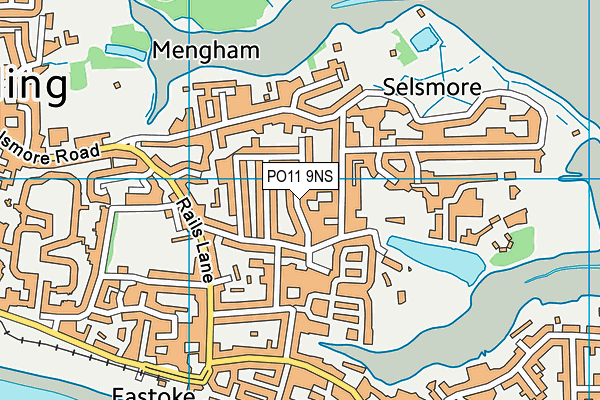 PO11 9NS map - OS VectorMap District (Ordnance Survey)