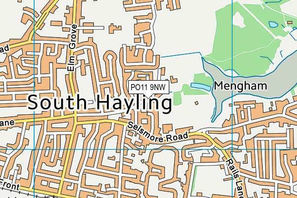 PO11 9NW map - OS VectorMap District (Ordnance Survey)