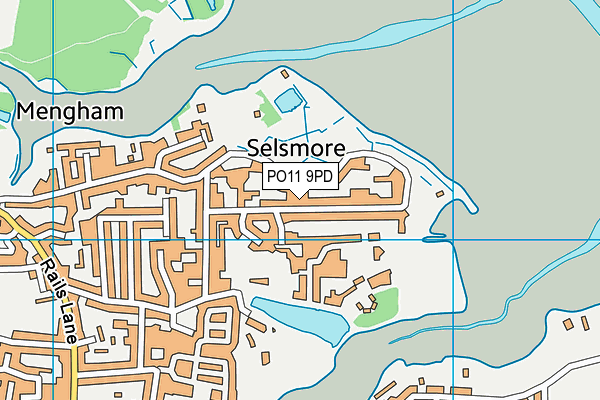 PO11 9PD map - OS VectorMap District (Ordnance Survey)
