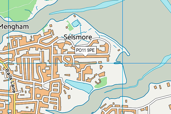 PO11 9PE map - OS VectorMap District (Ordnance Survey)