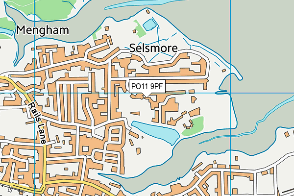 PO11 9PF map - OS VectorMap District (Ordnance Survey)