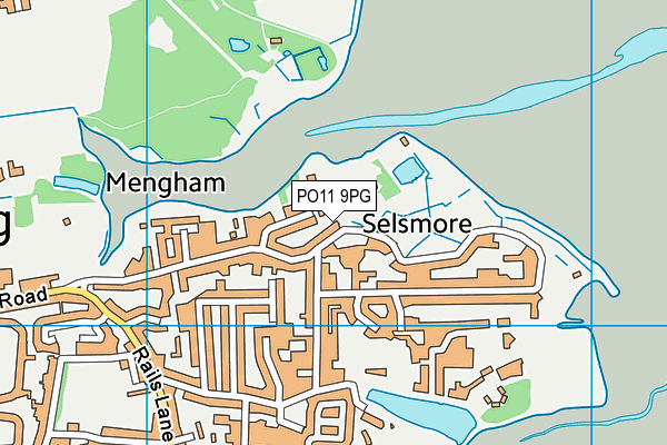 PO11 9PG map - OS VectorMap District (Ordnance Survey)