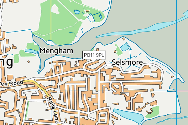 PO11 9PL map - OS VectorMap District (Ordnance Survey)
