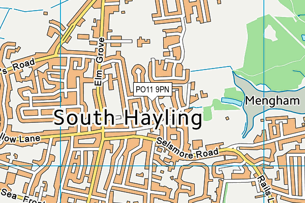 PO11 9PN map - OS VectorMap District (Ordnance Survey)