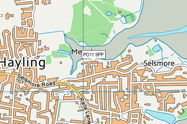 PO11 9PP map - OS VectorMap District (Ordnance Survey)