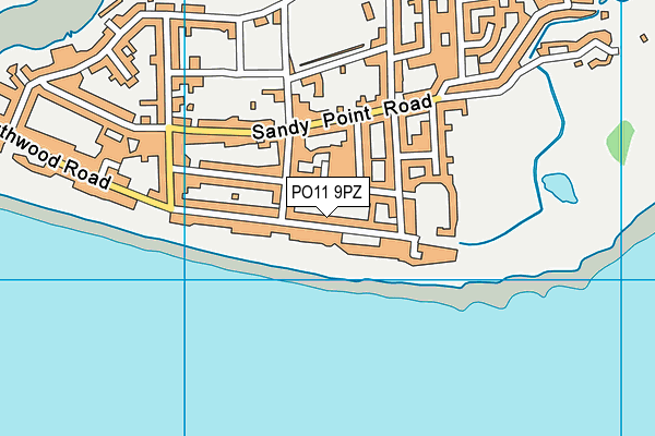 PO11 9PZ map - OS VectorMap District (Ordnance Survey)