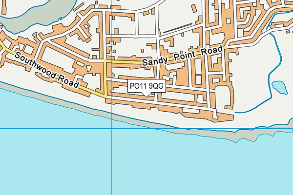 PO11 9QG map - OS VectorMap District (Ordnance Survey)