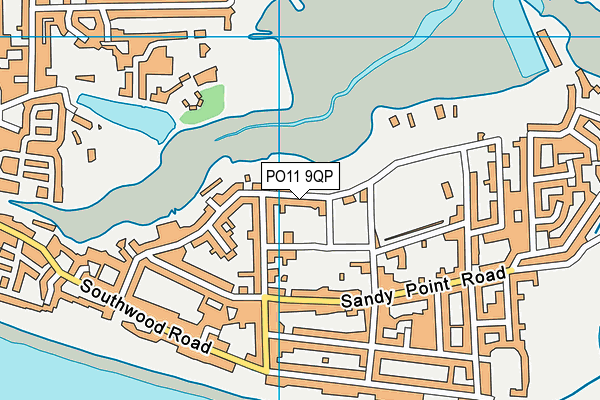 PO11 9QP map - OS VectorMap District (Ordnance Survey)