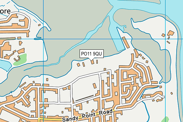 PO11 9QU map - OS VectorMap District (Ordnance Survey)