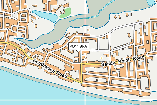 PO11 9RA map - OS VectorMap District (Ordnance Survey)