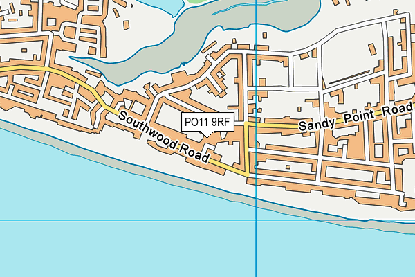 PO11 9RF map - OS VectorMap District (Ordnance Survey)