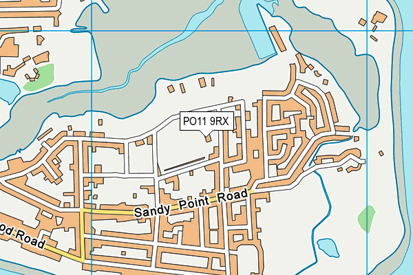 PO11 9RX map - OS VectorMap District (Ordnance Survey)