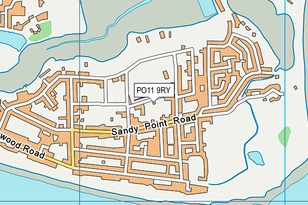 PO11 9RY map - OS VectorMap District (Ordnance Survey)