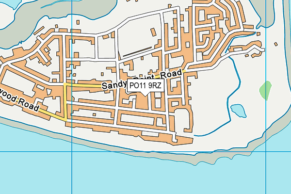 PO11 9RZ map - OS VectorMap District (Ordnance Survey)