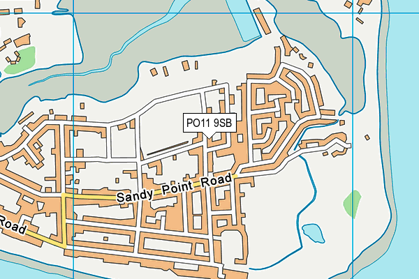 PO11 9SB map - OS VectorMap District (Ordnance Survey)