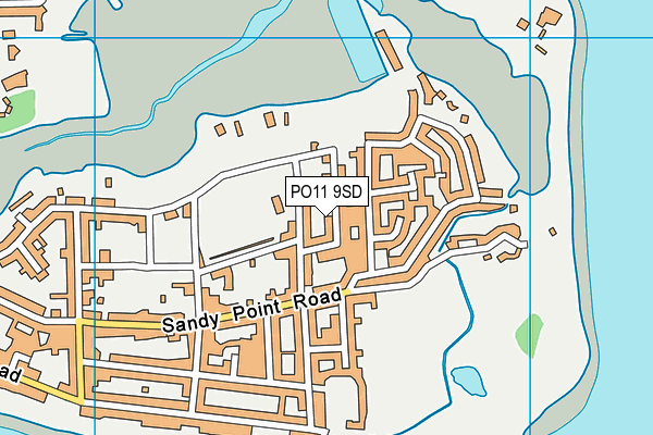 PO11 9SD map - OS VectorMap District (Ordnance Survey)