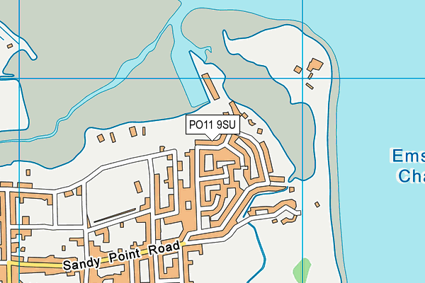 PO11 9SU map - OS VectorMap District (Ordnance Survey)