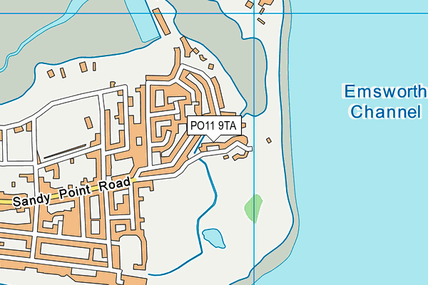 PO11 9TA map - OS VectorMap District (Ordnance Survey)