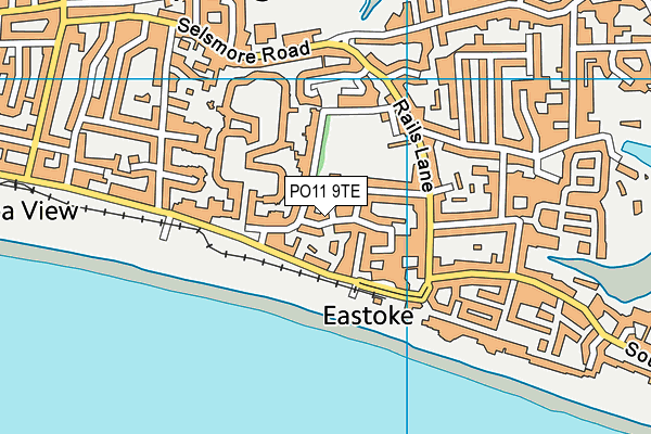 PO11 9TE map - OS VectorMap District (Ordnance Survey)