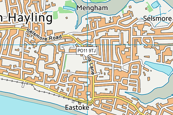 PO11 9TJ map - OS VectorMap District (Ordnance Survey)