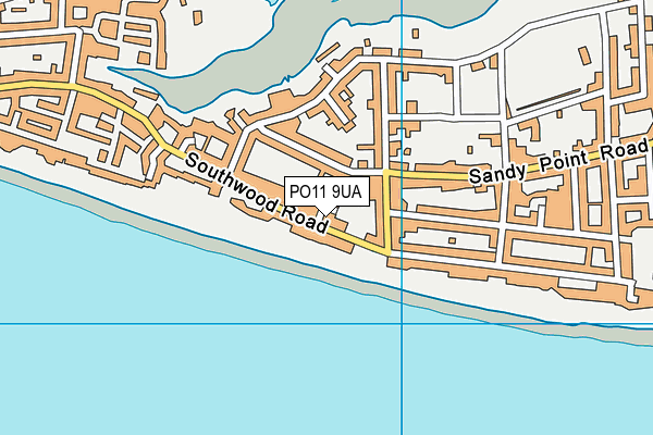 PO11 9UA map - OS VectorMap District (Ordnance Survey)