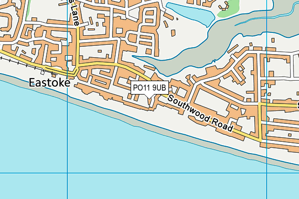 PO11 9UB map - OS VectorMap District (Ordnance Survey)